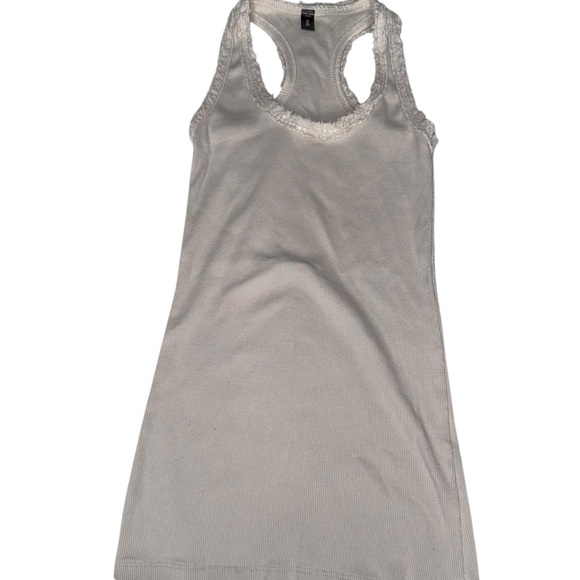 Venti6 Tops - Venti6 Light Gray Sequin Trim Tank Top Size Small
